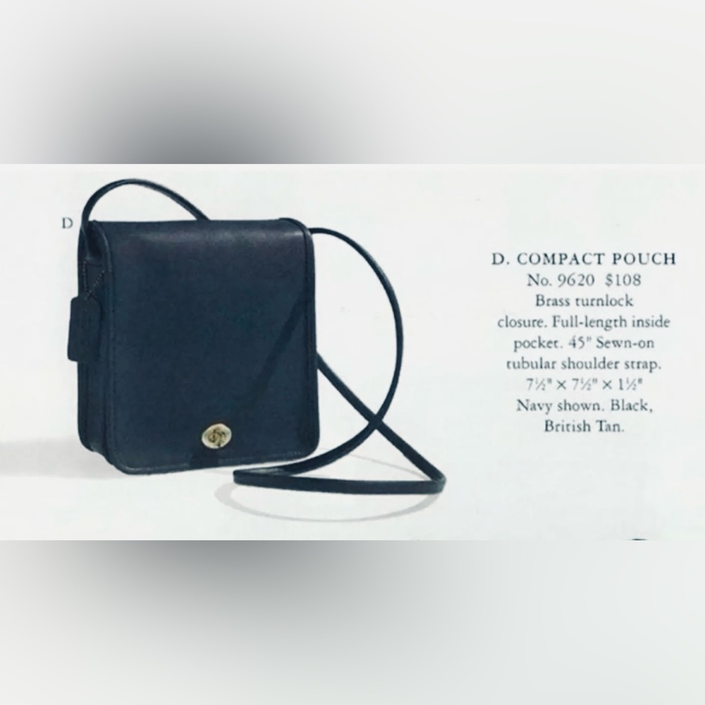 Coach Black Leather Crossbody Bag with Gold Accents - Picture 6 of 13